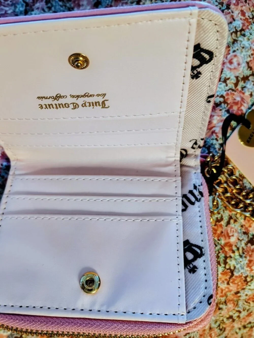 Juicy Couture Exclusive pink cherry blossom wallet Wristlet NWT